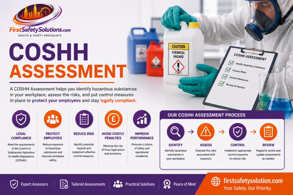 COSHH assessment for workplace safety in the UK